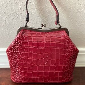 Patricia Nash Laureana Croco Leather Satchel